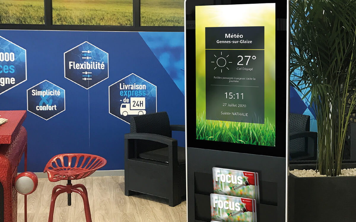 Bornes et totems interactifs, Ets Romet Gennes-sur-Gaizes - partenariat Kramp | © Vega France