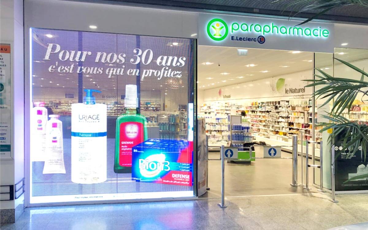 Écrans transparents, Leclerc Blagnac | © Vega France