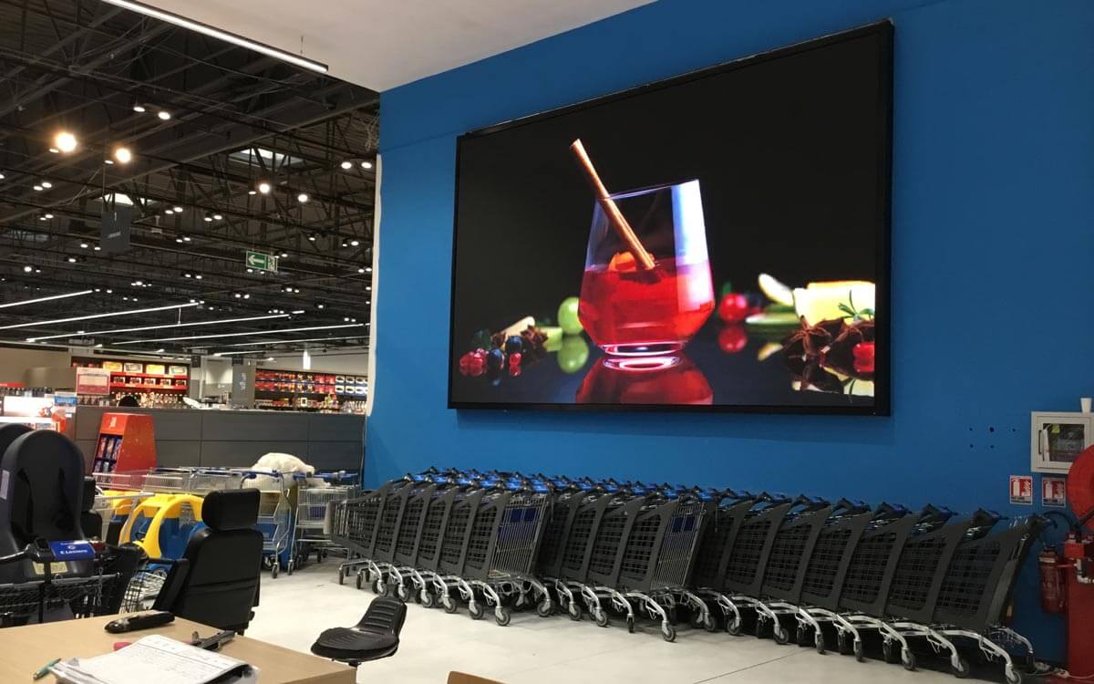 Écrans LED intérieurs, Leclerc Frouard | © Vega France